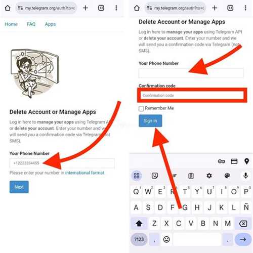 دیلیت اکانت تلگرام و موبو‌گرام؛ دیلیت اکانت تلگرام رسمی، فارسی، طلایی، دیلیت اکانت تلگرام ایکس X پلاس Delete Account Telegram